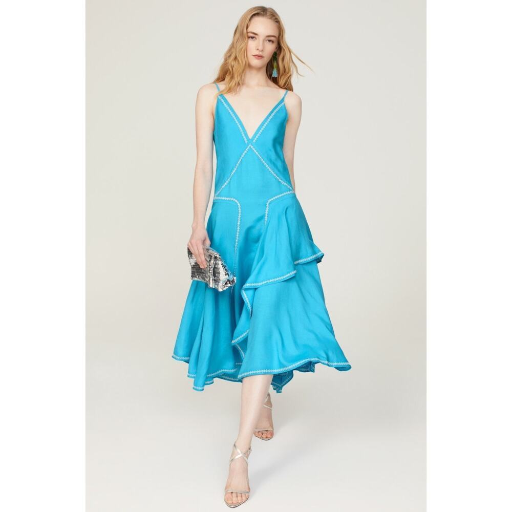 Esteban Cortazar x RTR Aqua Midi Dress